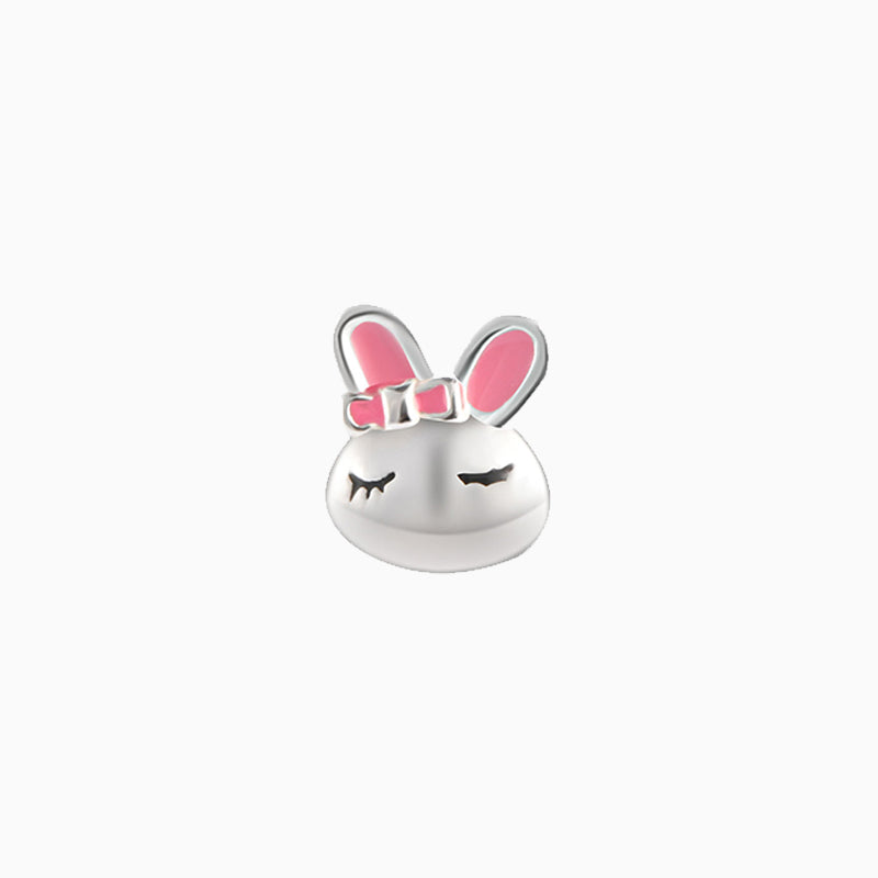 Sleepy Rabbit Stud - OhmoJewelry