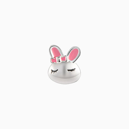 Sleepy Rabbit Stud - OhmoJewelry