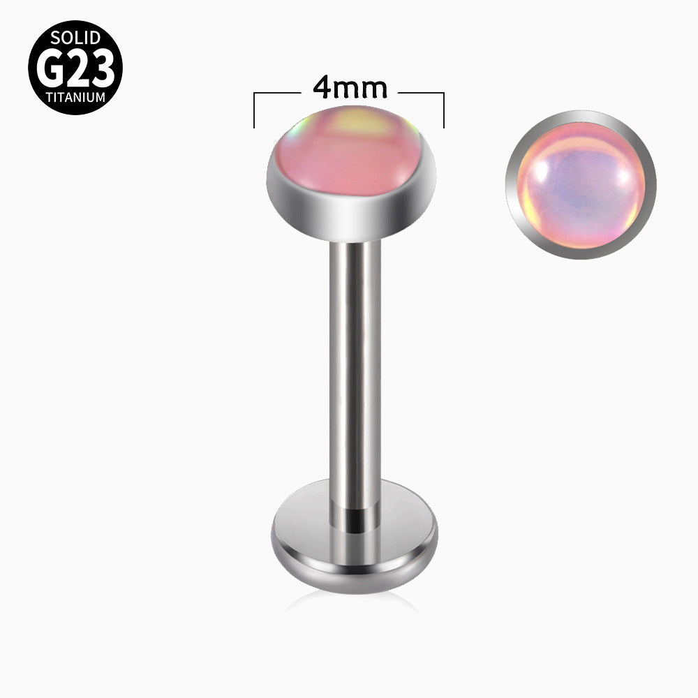 Titanium Opal Labret Lip Stud - OhmoJewelry