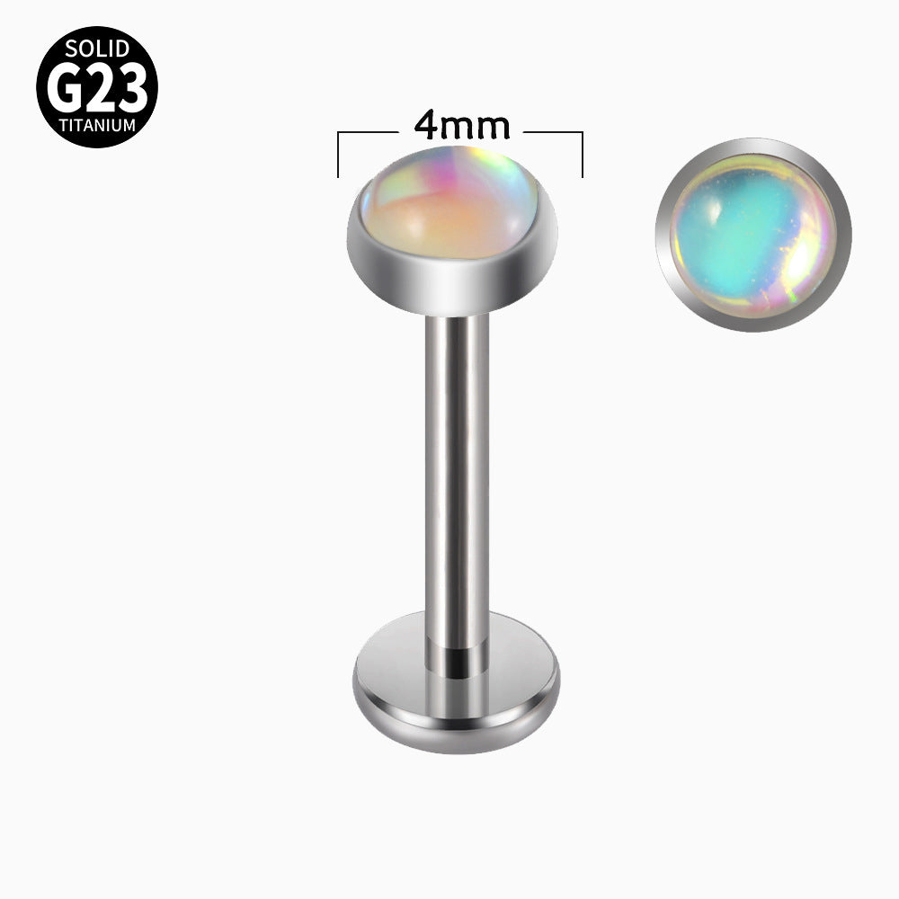 Titanium Opal Labret Lip Stud - OhmoJewelry