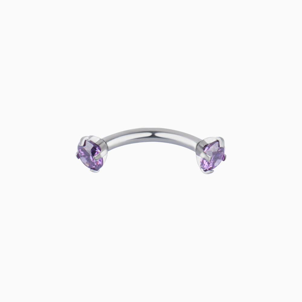 Charm Gem Curved Barbell - OhmoJewelry