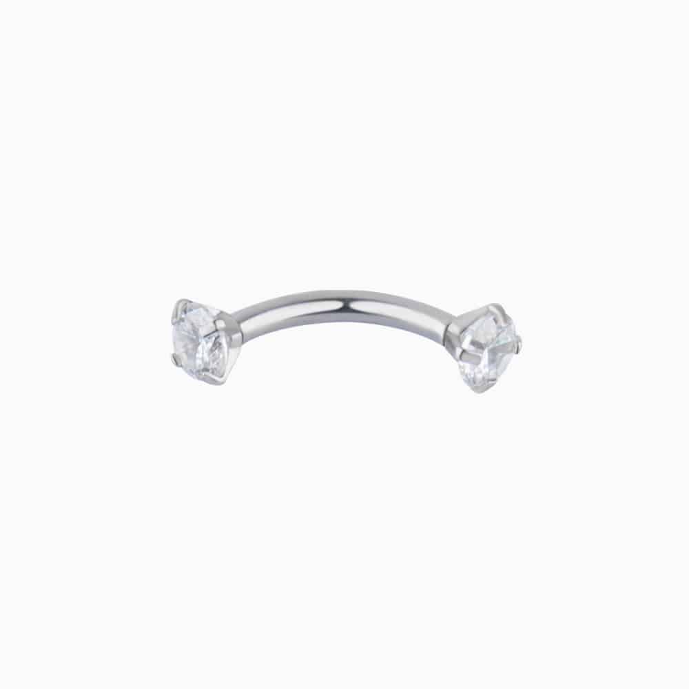 Charm Gem Curved Barbell - OhmoJewelry