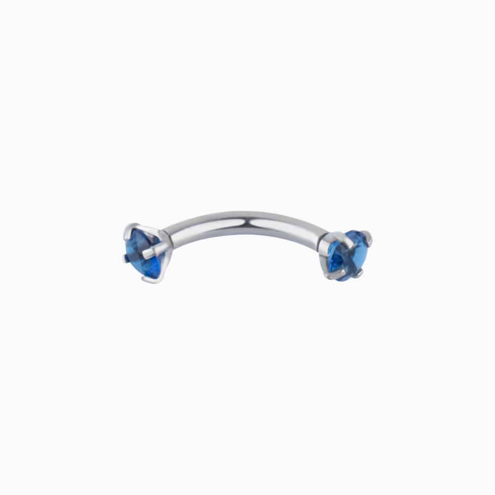 Charm Gem Curved Barbell - OhmoJewelry