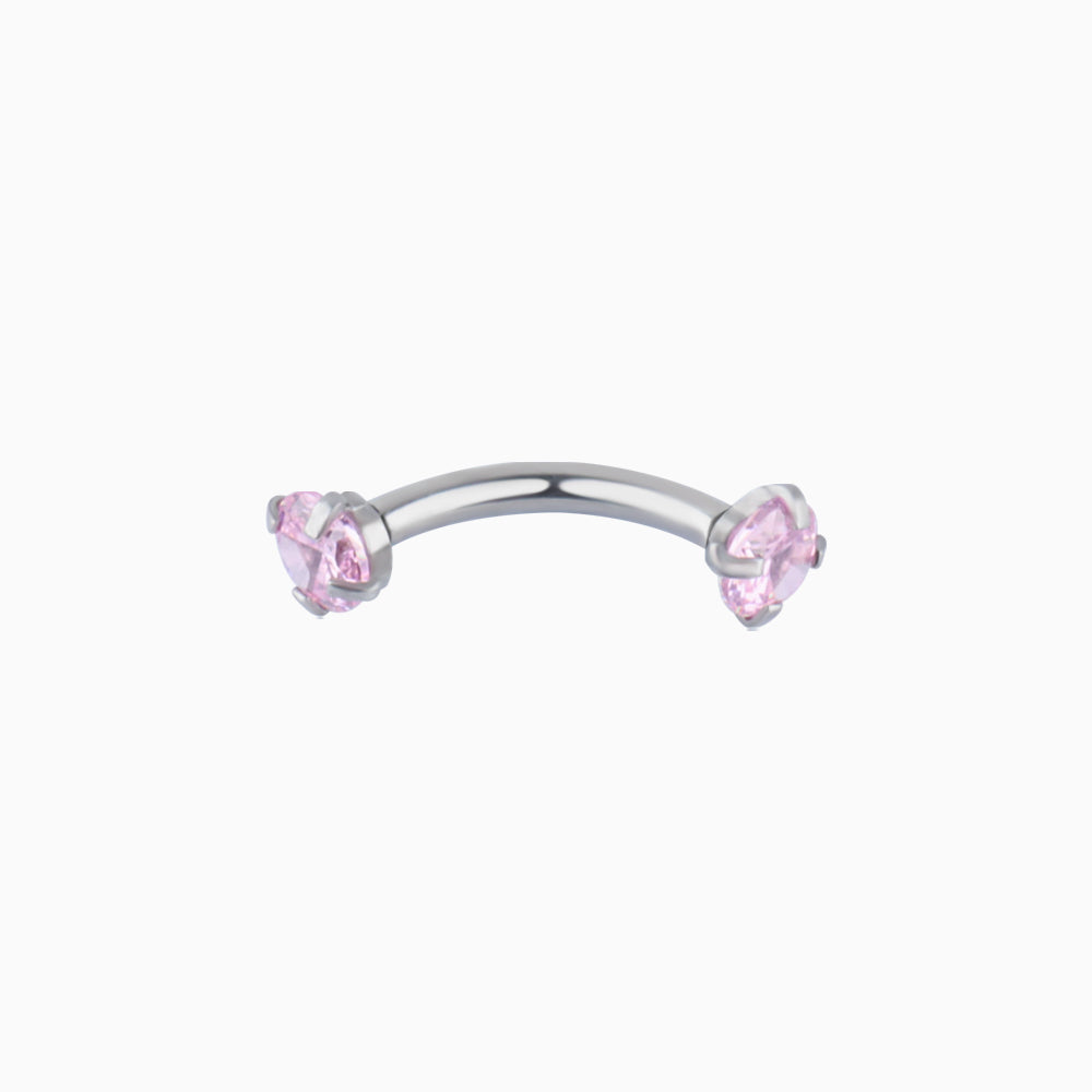 Charm Gem Curved Barbell - OhmoJewelry