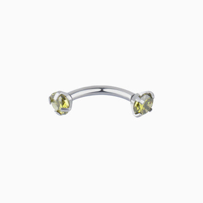 Charm Gem Curved Barbell - OhmoJewelry