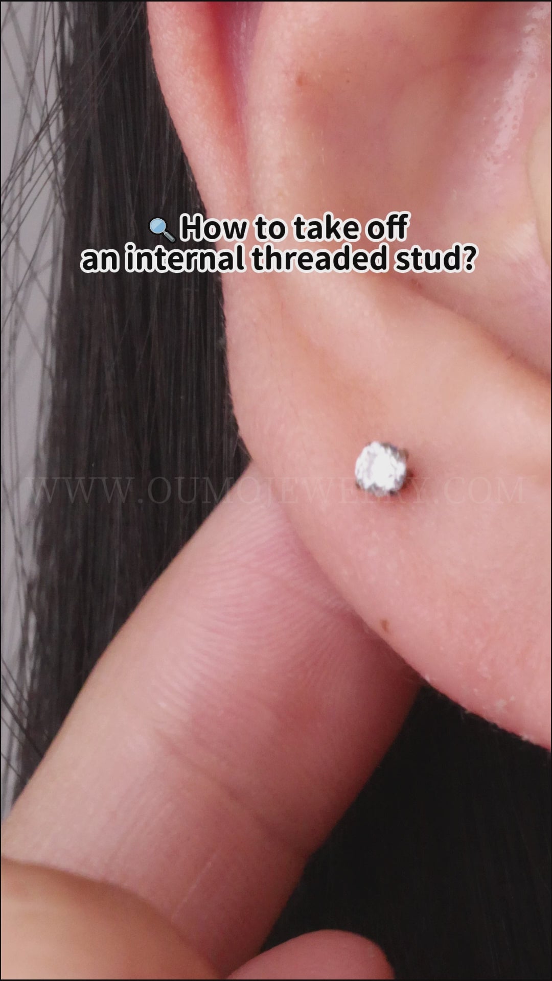 Titanium Gemstone Flatback Stud