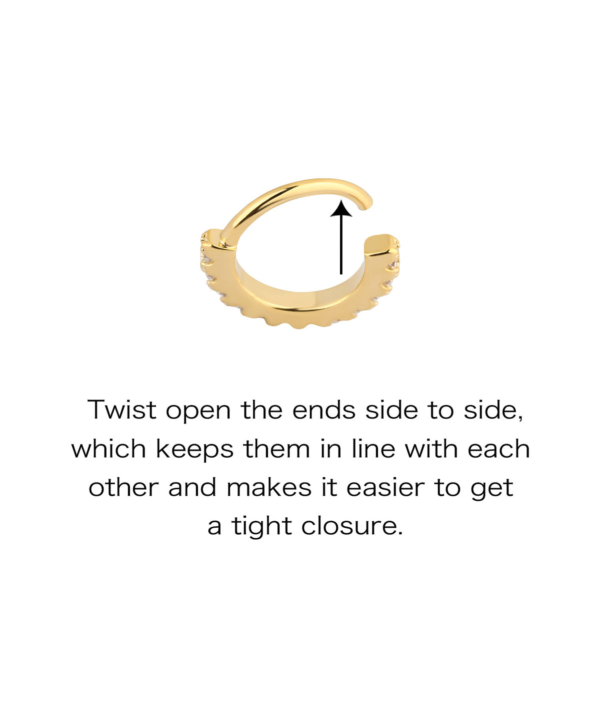 Basic Gem Seamless Ring - Stainless Steel - Septum - Oumo Jewelry