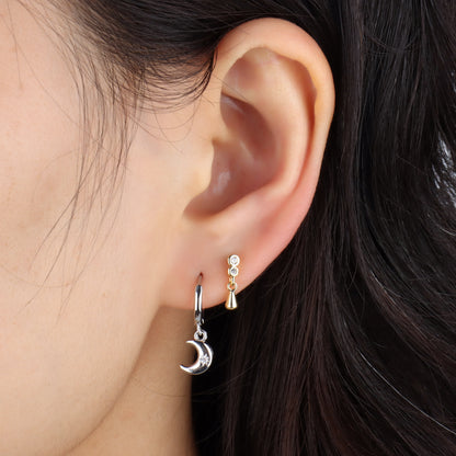 Dazzling Moon Drop Earrings - OhmoJewelry