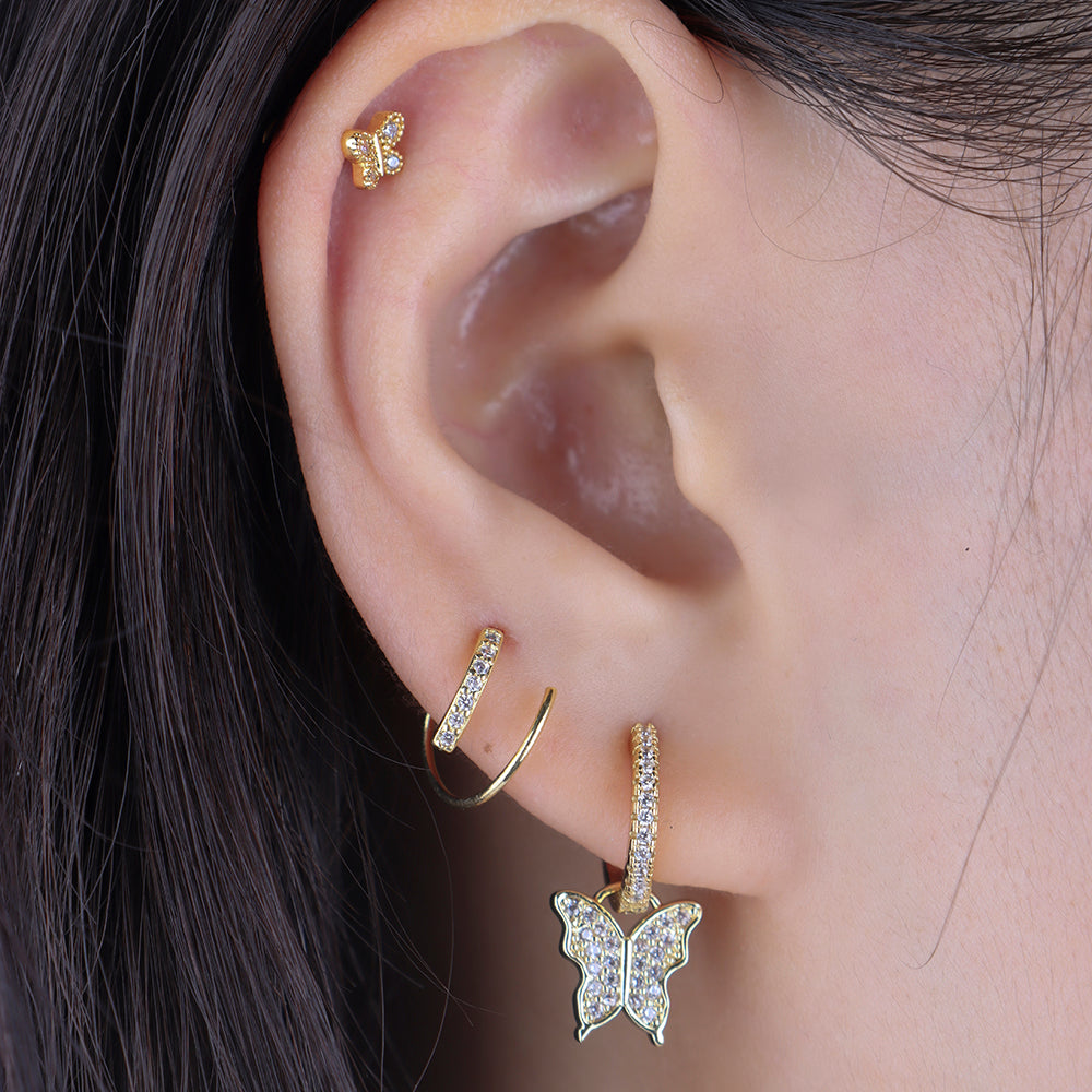 Mini Butterfly Stud - OhmoJewelry