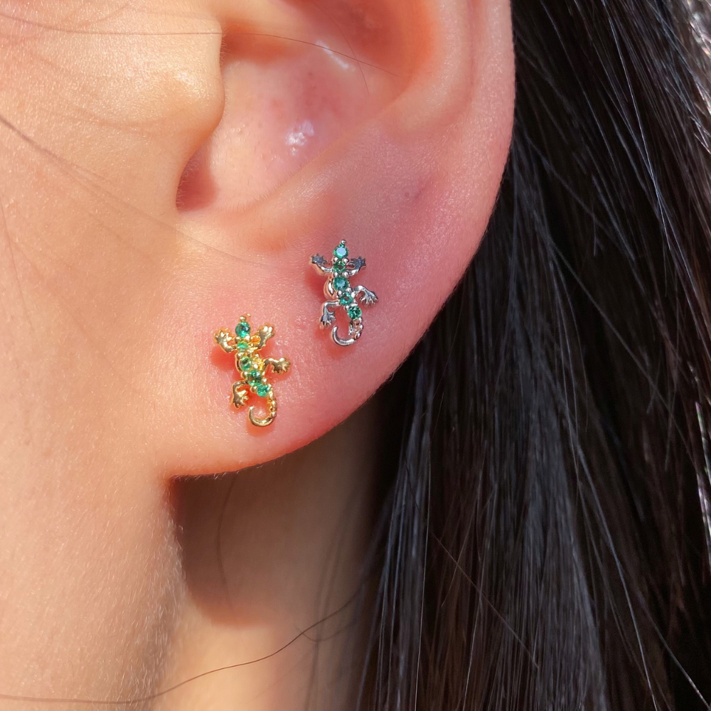 Cute Gecko Stud - OhmoJewelry