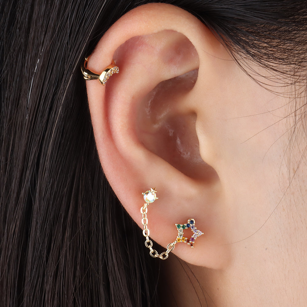 Dazzling Star Chain Earrings - OhmoJewelry