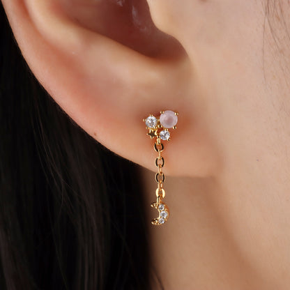 Moon Drop Stud - OhmoJewelry