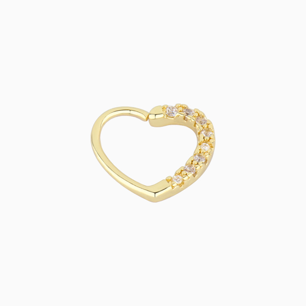 Shiny Heart Daith Ring - OhmoJewelry