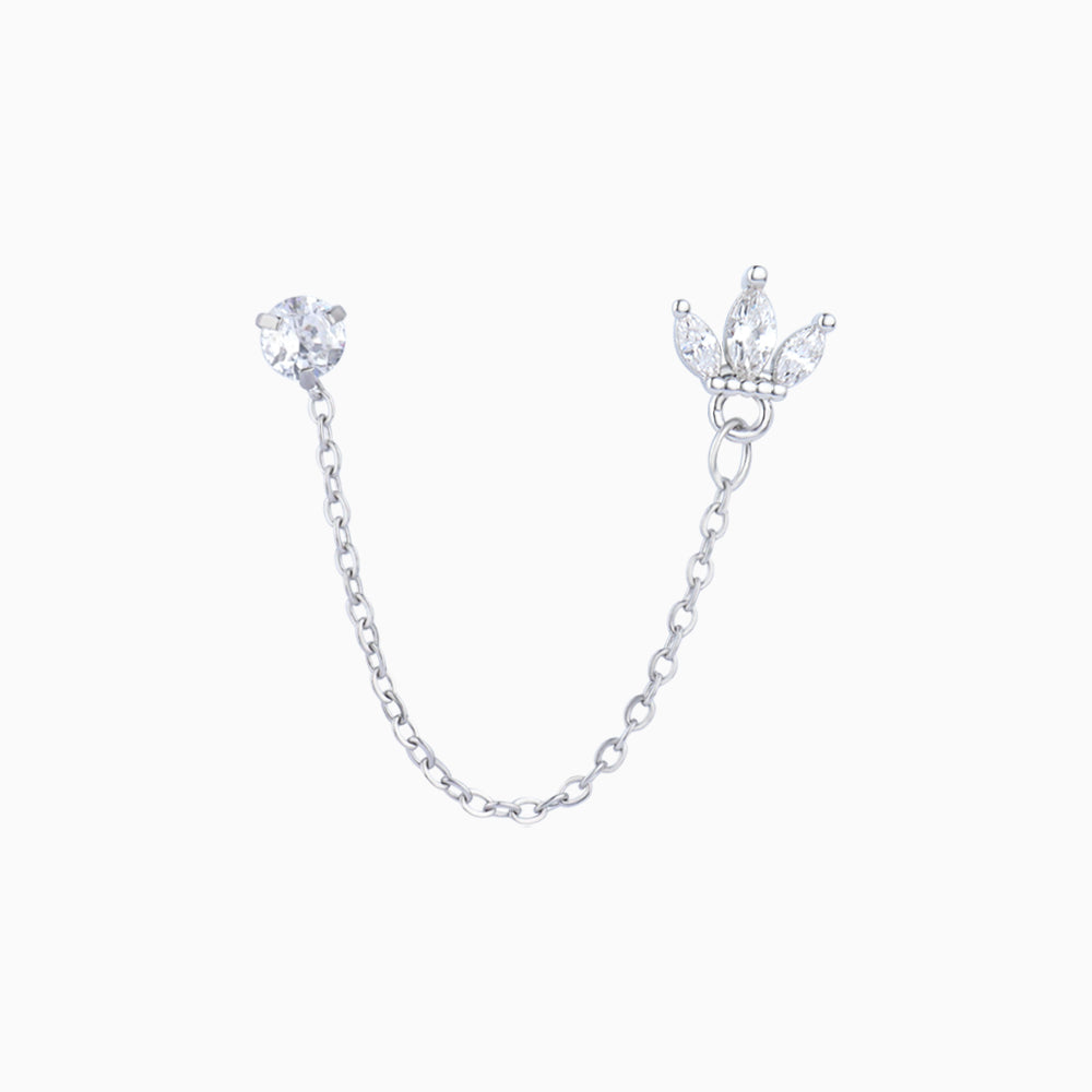 Crown Chain Earring - OhmoJewelry