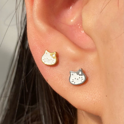 Moody Cat Stud - OhmoJewelry