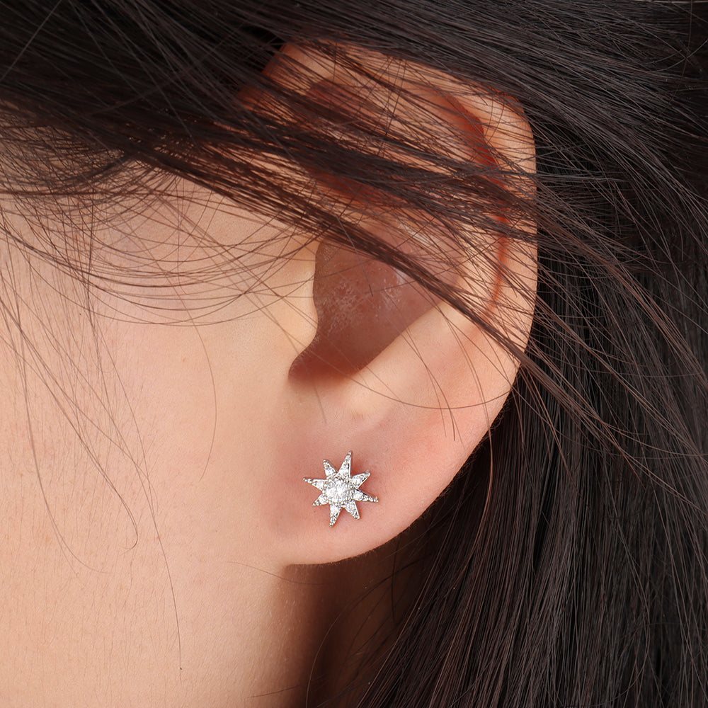 Eight-pointed Star Stud - OhmoJewelry