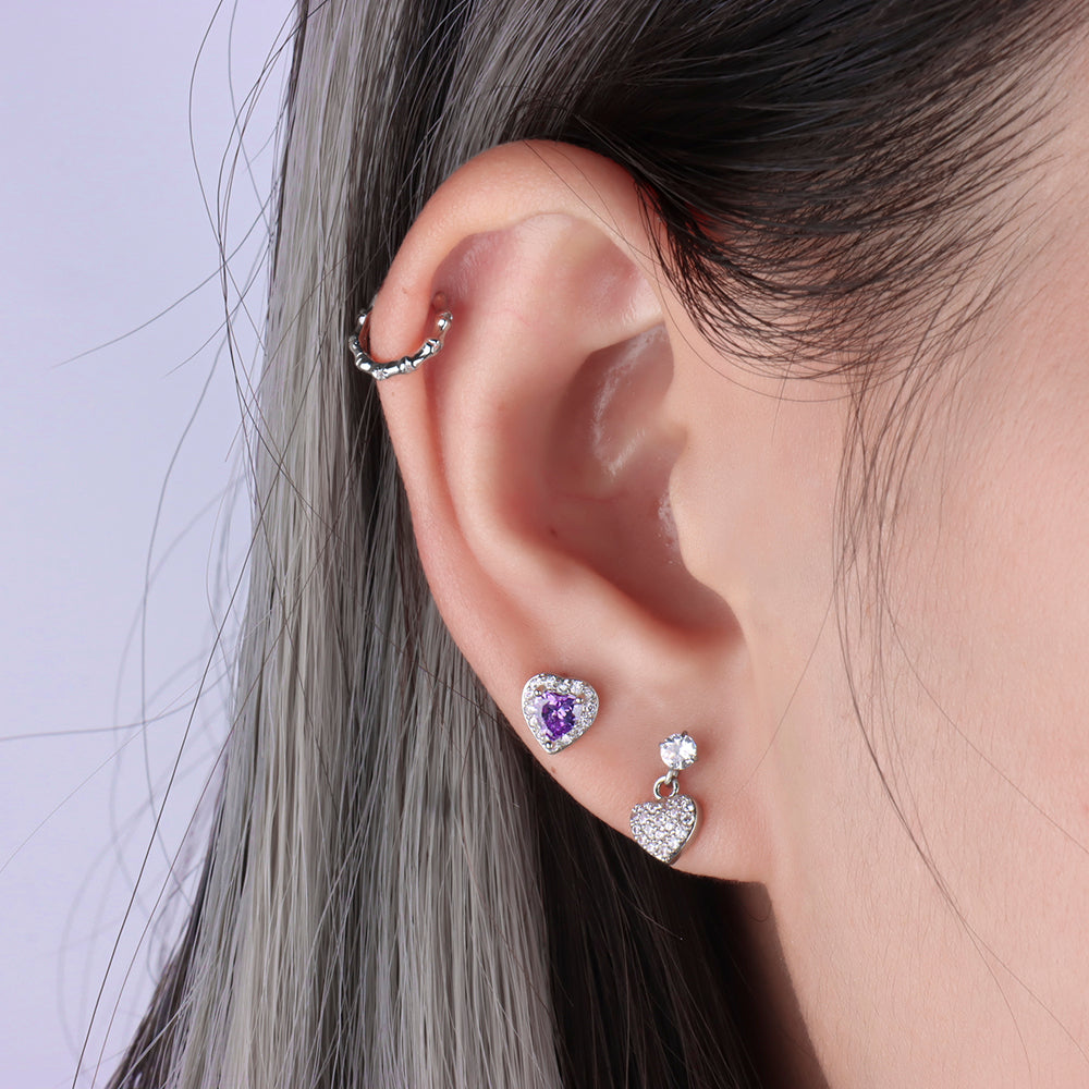 Heartbeat Drop Stud - OhmoJewelry