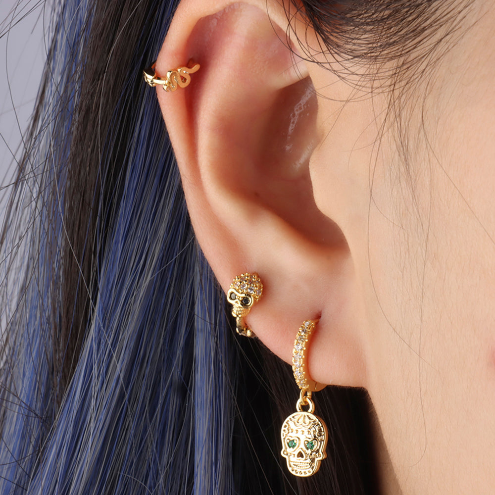 Dainty Snake Hoop Helix - Stainless Steel - Helix - Oumo Jewelry