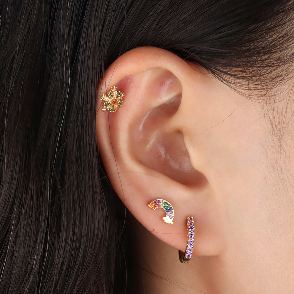 Delightful Basic Hoop - Stainless Steel - Lobe - Oumo Jewelry
