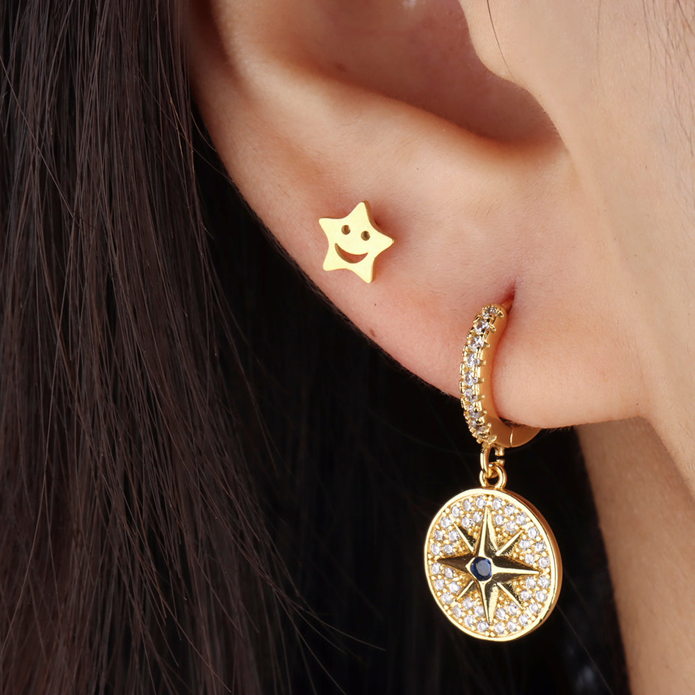 Happy Star Stud - OhmoJewelry