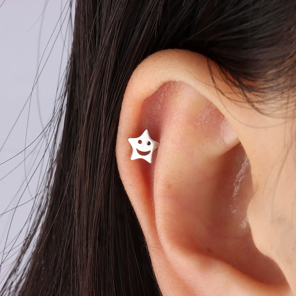 Happy Star Stud - OhmoJewelry