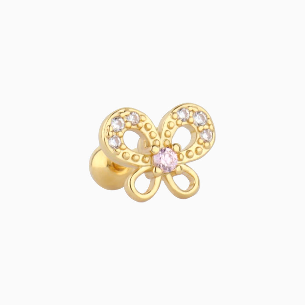 Treasure Pinky Butterfly Stud - OhmoJewelry