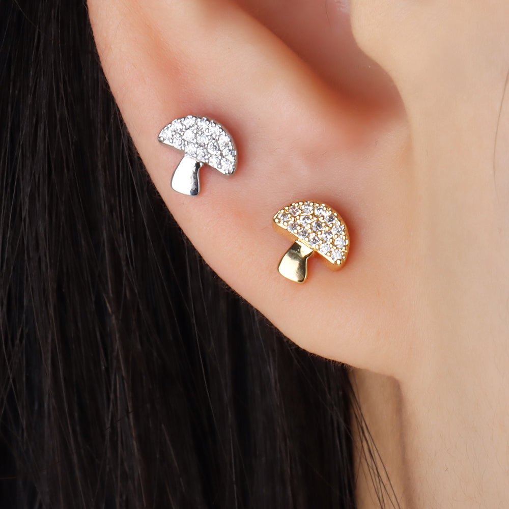 Fresh Mushroom Stud - OhmoJewelry