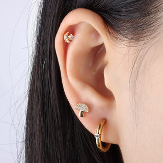 Fresh Mushroom Stud - OhmoJewelry