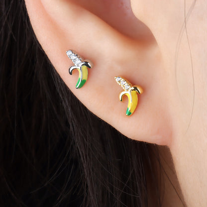 Banana Stud - OhmoJewelry