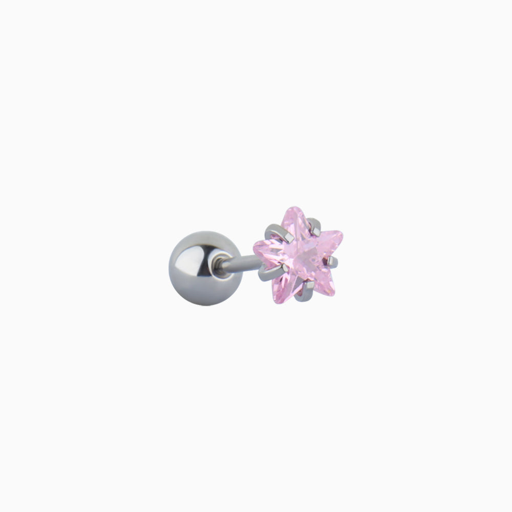 Pink Star Stud - OhmoJewelry