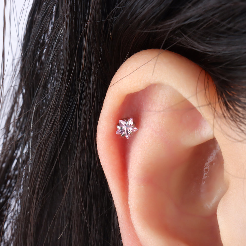 Pink Star Stud - OhmoJewelry