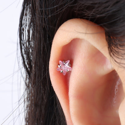 Pink Star Stud - OhmoJewelry