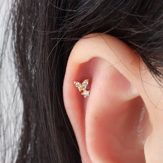 Shiny Butterfly Stud - OhmoJewelry