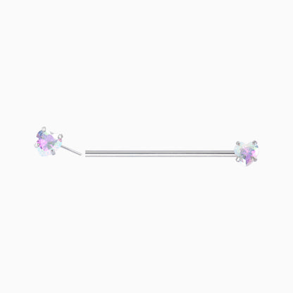 Hearts Industrial Barbell - OhmoJewelry