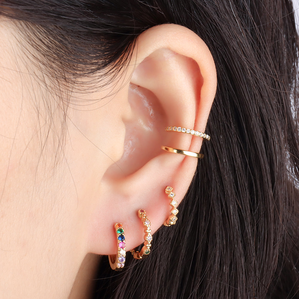 Delightful Basic Hoop - Stainless Steel - Lobe - Oumo Jewelry