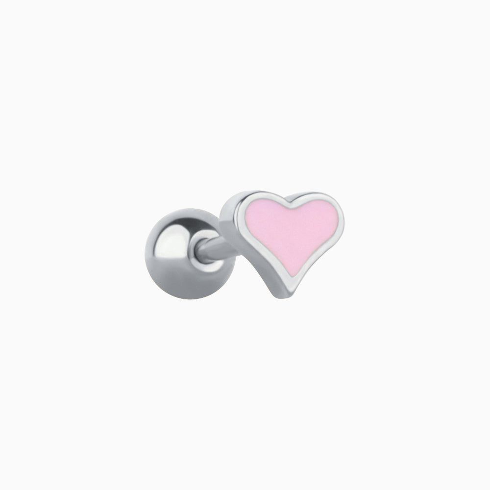 Black&amp;Pink Heart Stud - OhmoJewelry