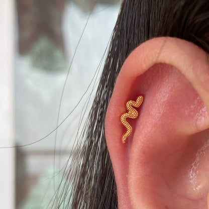 Mini Sexy Snake Stud - OhmoJewelry