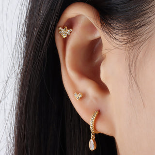 Dainty Heart Stud - OhmoJewelry