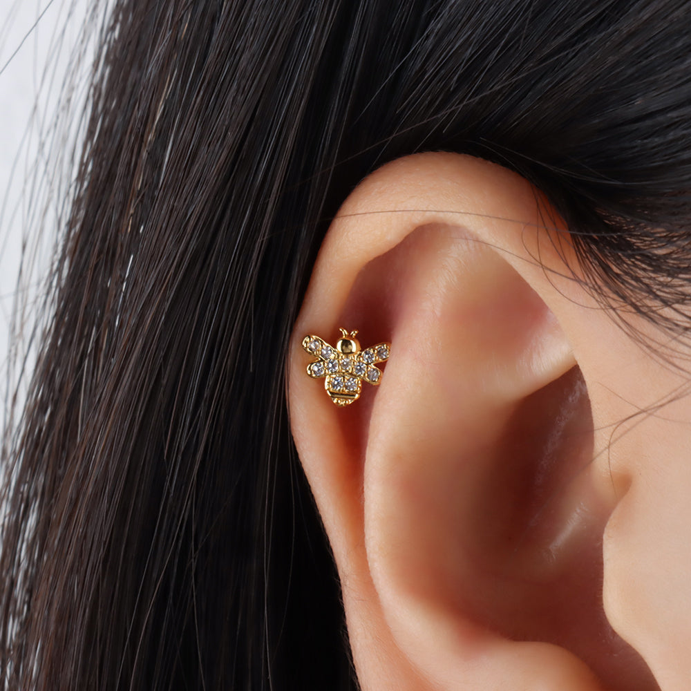 Flying Bee Stud - OhmoJewelry